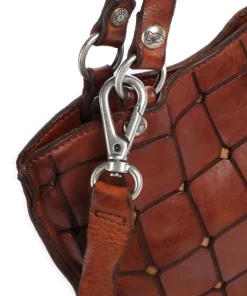 Handtasche fein genarbtes Rindsleder cognac