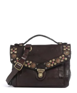 Handtasche fein genarbtes Rindsleder dunkelbraun