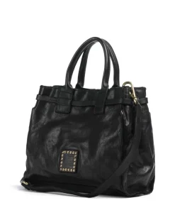 Handtasche fein genarbtes Rindsleder schwarz