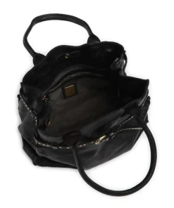 Handtasche fein genarbtes Rindsleder schwarz