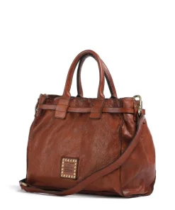 Handtasche fein genarbtes Rindsleder cognac