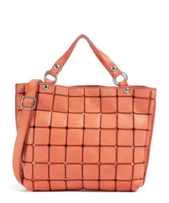 Handtasche fein genarbtes Rindsleder orange