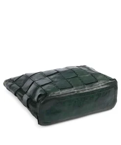 Handtasche fein genarbtes Rindsleder dunkelgrün