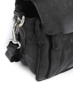 Handtasche fein genarbtes Rindsleder schwarz