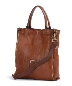 Handtasche genarbtes Rindsleder cognac