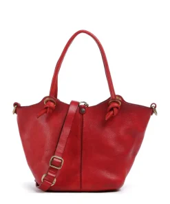Handtasche genarbtes Rindsleder rot