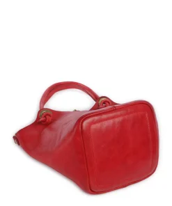 Handtasche genarbtes Rindsleder rot
