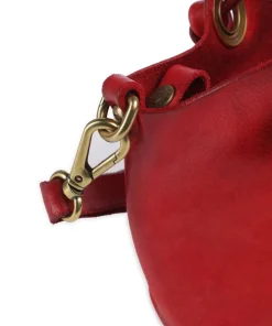 Handtasche genarbtes Rindsleder rot