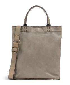 Handtasche genarbtes Rindsleder beige