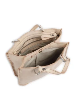 Handtasche genarbtes Rindsleder beige