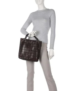 Handtasche Rindsleder dunkelbraun