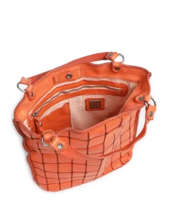 Handtasche Rindsleder orange