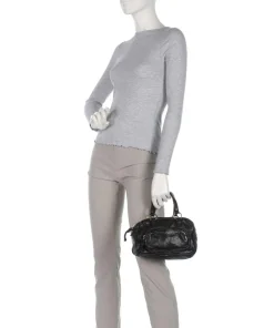 Handtasche Rindsleder schwarz