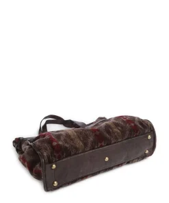 Handtasche Textil dunkelbraun