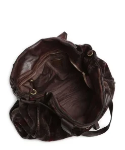 Handtasche Textil dunkelbraun