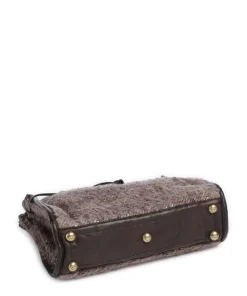 Handtasche Textil dunkelbraun