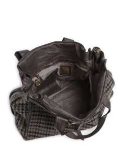 Handtasche Textil dunkelbraun