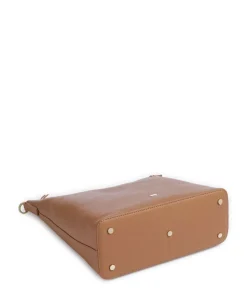 Hanna Beuteltasche genarbtes Rindsleder braun