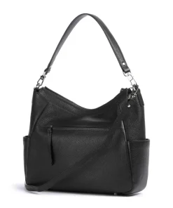 Hanna Beuteltasche genarbtes Rindsleder schwarz