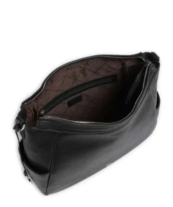 Hanna Beuteltasche genarbtes Rindsleder schwarz