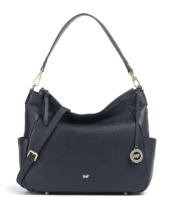 Hanna Beuteltasche genarbtes Rindsleder navy
