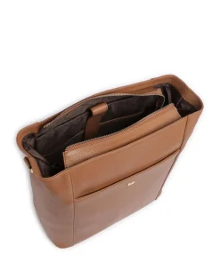 Hanna Shopper 13″ genarbtes Leder cognac