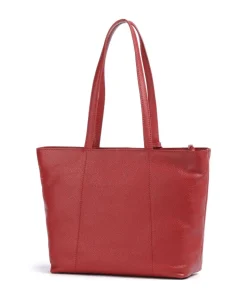 Hanna Shopper genarbtes Leder rot
