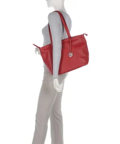 Hanna Shopper genarbtes Rindsleder rot