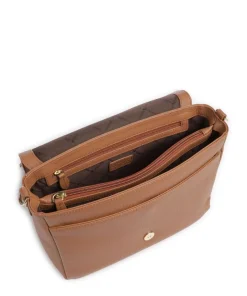 Hanna Umhängetasche genarbtes Rindsleder cognac