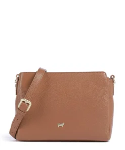 Hanna Umhängetasche genarbtes Rindsleder cognac
