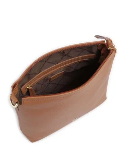 Hanna Umhängetasche genarbtes Rindsleder cognac