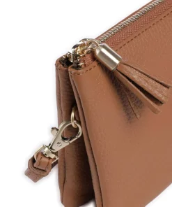 Hanna Umhängetasche genarbtes Rindsleder cognac