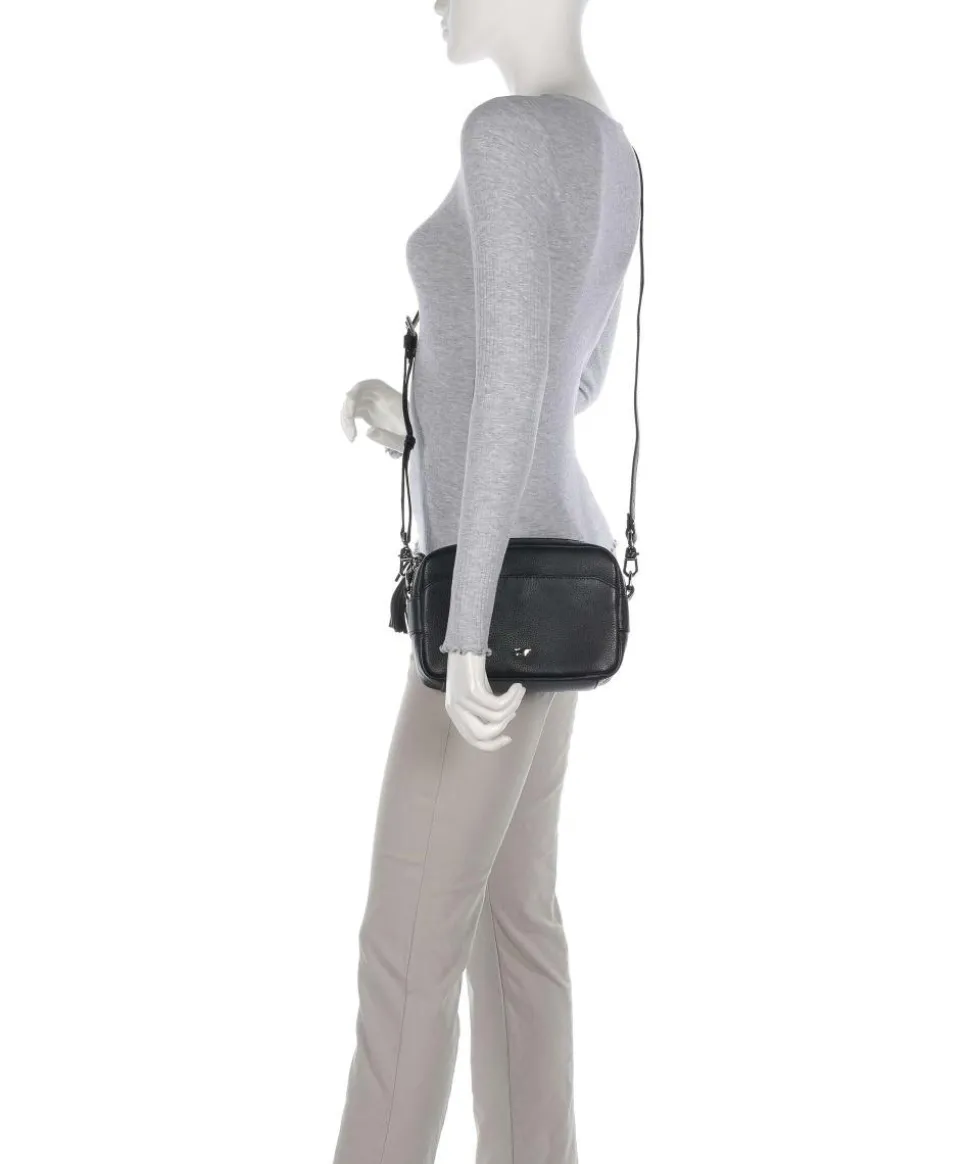 Hanna Umhängetasche genarbtes Rindsleder schwarz