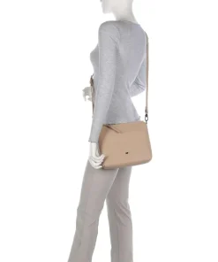 Hanna Umhängetasche genarbtes Rindsleder beige