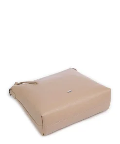 Hanna Umhängetasche genarbtes Rindsleder beige