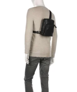 Harper Umhängetasche fein genarbtes Leder schwarz