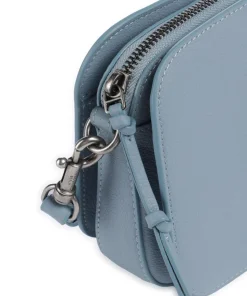 Harris Luka Umhängetasche genarbtes Leder blaugrau