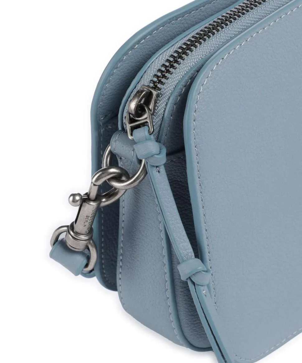 Harris Luka Umhängetasche genarbtes Leder blaugrau