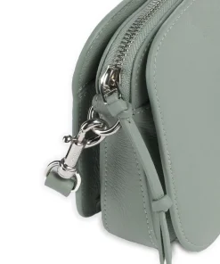 Harris Luka Umhängetasche genarbtes Leder grünblau