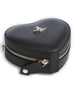 Heart Saffiano Biogreen Mini Umhängetasche Lederimitat schwarz