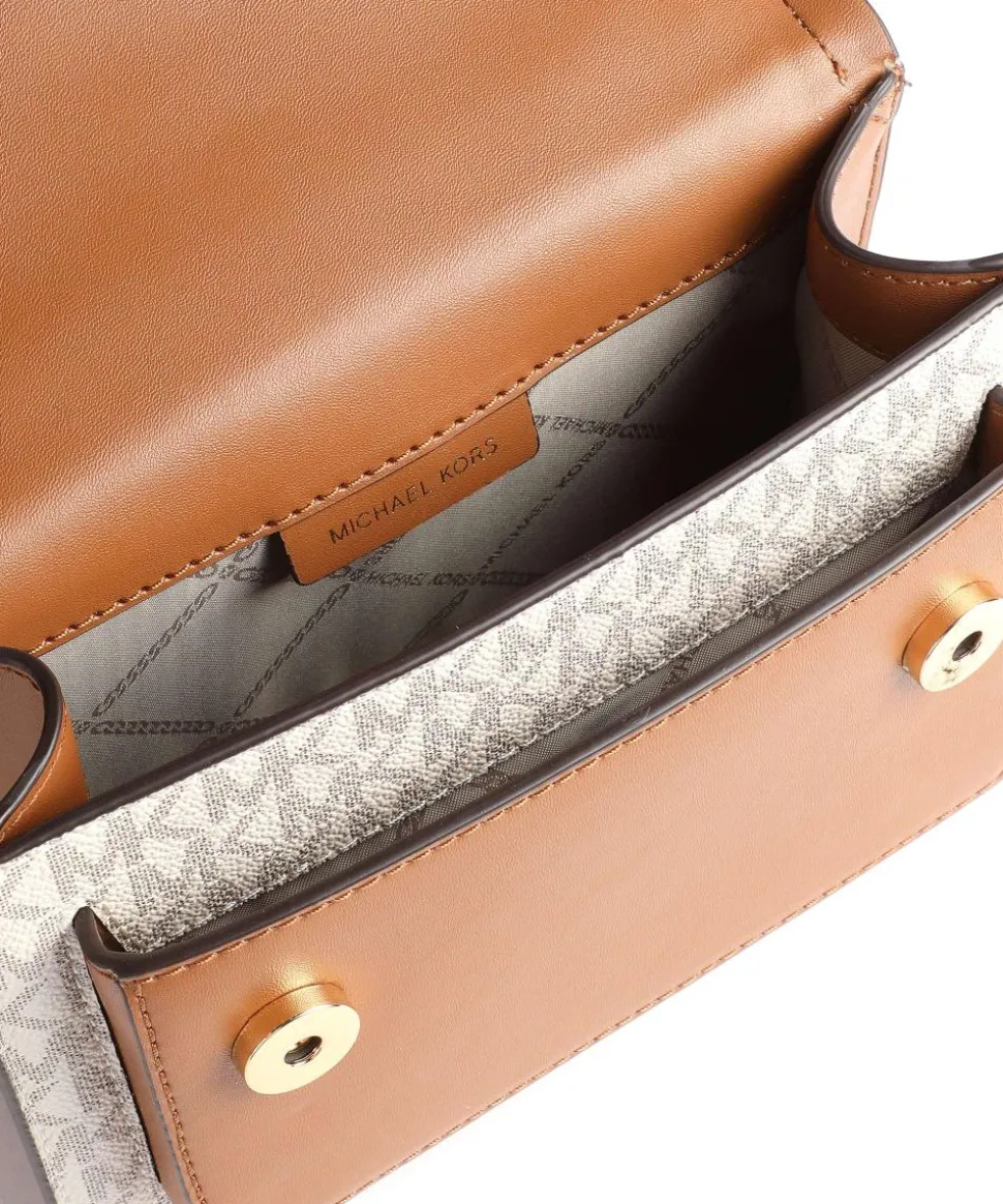 Heather Schultertasche Canvas elfenbein/braun