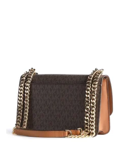 Heather Schultertasche Canvas dunkelbraun