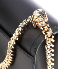 Heather Schultertasche fein genarbtes Rindsleder schwarz