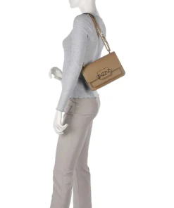 Heather Schultertasche fein genarbtes Leder braun