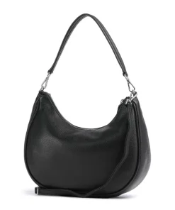 Helia Schultertasche genarbtes Rindsleder schwarz