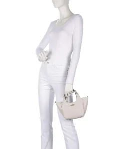 Helina Mini Handtasche Lederimitat creme