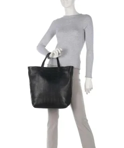 Hera Monogram Sheep Natural L Handtasche geprägtes Rindsleder schwarz