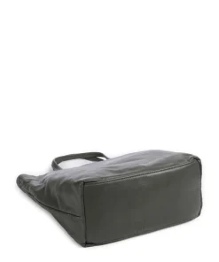 Hera Sheep Natural L Shopper Schafsleder dunkelgrün