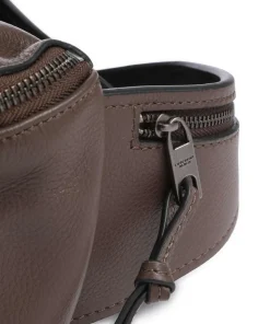 Hera Small Pebble S Gürteltasche genarbtes Leder dunkelbraun