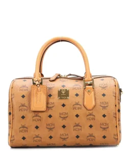 Heritage Line Handtasche Lederimitat cognac
